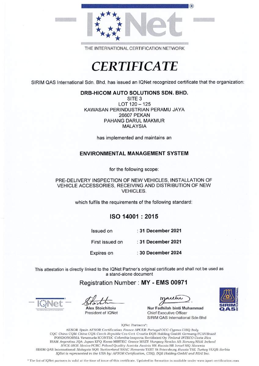 DHAS ISO 14001:2015 (PEKAN)