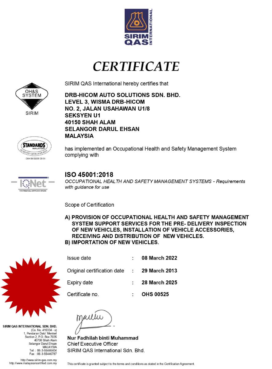DHAS ISO 45001:2018 (HQ)